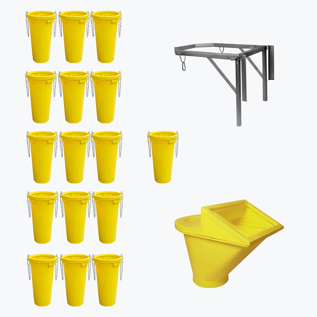 Set tubulatura Evacuare Imer 16 Tuburi Deseuri 1 Suport Cuva 1 Cuva Incarcare cu Separator Set tubulatura Evacuare Imer 16 Tuburi Deseuri 1 Suport Cuva 1 Cuva Incarcare cu Separator